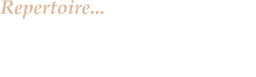 Repertoire... Das Repertoire umfasst mehr als 100 Musiktitel aus verschiedenen Stilrichtungen wie Schlager, Volksmusik, Pop, Oldies und Standard-Tanzmusik. Das sind theoretisch ber 7 Stunden Musik nonstop. 	 Durch die groe Auswahl an Musiktiteln knnen wir uns ganz gezielt auf unser Publikum einstellen und treffen so garantiert den richtigen Geschmack.  Da ist fr jeden etwas dabei - fr jung und alt, Mann und Frau, Schlagerfreak und Oldie-Fan und auch fr Onkel und Tante sowie Oma und Opa. Werfen Sie einen Blick in unser Repertoire ...